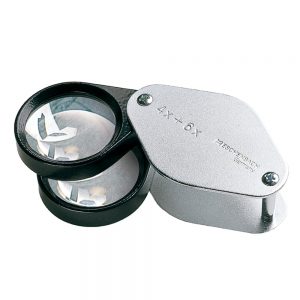 Eschenbach Metal Precision Folding Magnifier - Biconvex - 10x