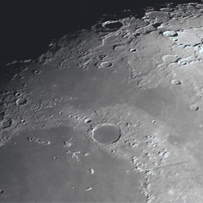 Name: Michael LawrenceInstagram: PrivateCamera: QHY5III462 CCD Planetary CameraTelescope: n/a, 3X barlow lens usedSubject: Moon, showing Mare Imbrium, Lava filled impact crater Plato & Aristoteles craterPhoto Taken: Taken on the 16th of October 2021Image Duration: captured from a 2000 frame AVI 1700 of which were stacked and edited to produce the image Software: SharpCap 3.2 Images stacked and edited with RegiStax 6Filters used: None